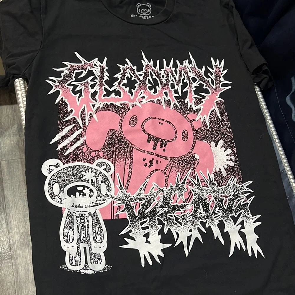 💗Gloomy Bear Metal Boyfriend Fit Girls T-Shirt - Picture 3 of 6